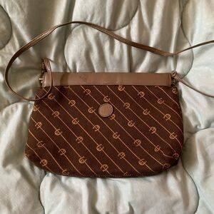 Etiene Aigner Leather trimmed canvas purse